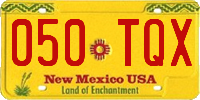 NM license plate 050TQX