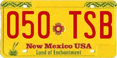 NM license plate 050TSB