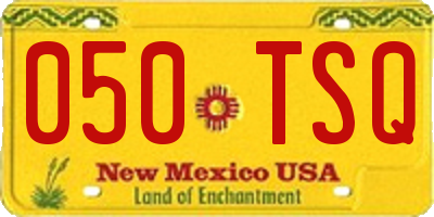 NM license plate 050TSQ