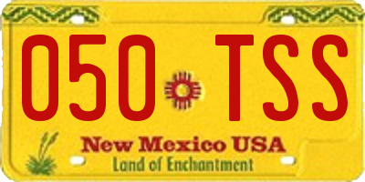 NM license plate 050TSS