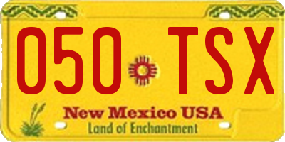 NM license plate 050TSX