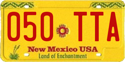 NM license plate 050TTA