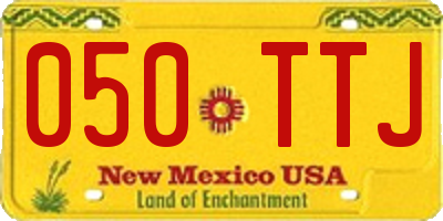 NM license plate 050TTJ