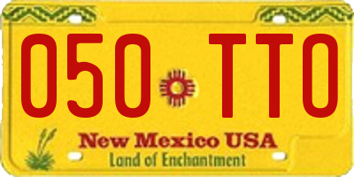 NM license plate 050TTO
