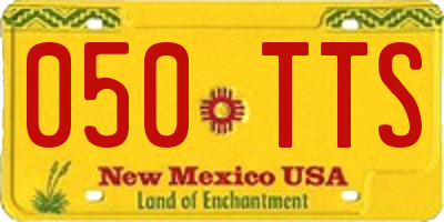NM license plate 050TTS