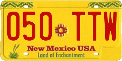 NM license plate 050TTW