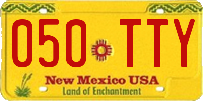NM license plate 050TTY