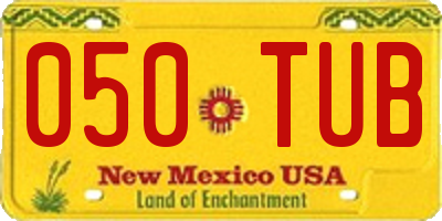 NM license plate 050TUB