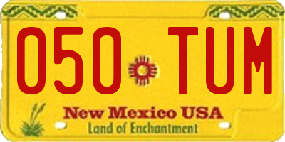 NM license plate 050TUM