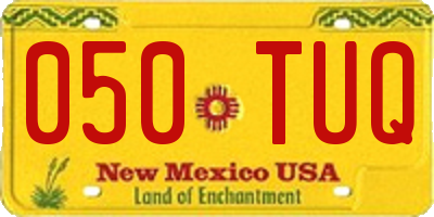 NM license plate 050TUQ