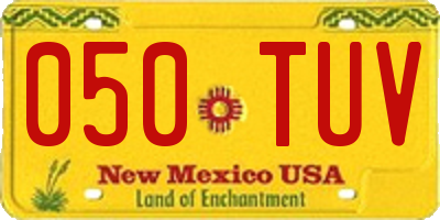 NM license plate 050TUV