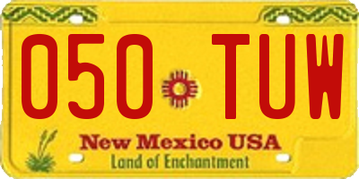 NM license plate 050TUW