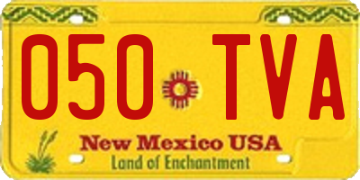 NM license plate 050TVA