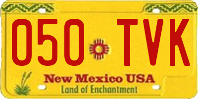NM license plate 050TVK