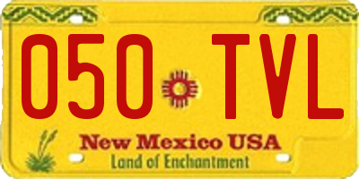 NM license plate 050TVL