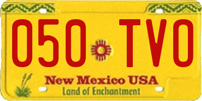 NM license plate 050TVO