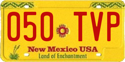 NM license plate 050TVP