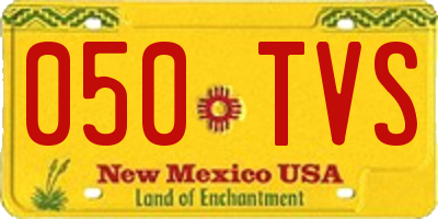 NM license plate 050TVS
