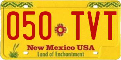 NM license plate 050TVT