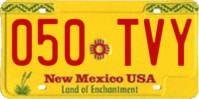 NM license plate 050TVY