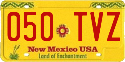 NM license plate 050TVZ