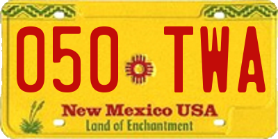 NM license plate 050TWA
