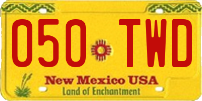NM license plate 050TWD