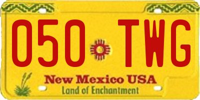 NM license plate 050TWG