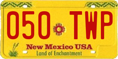 NM license plate 050TWP