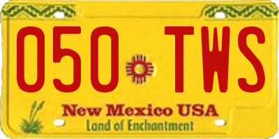 NM license plate 050TWS