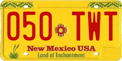 NM license plate 050TWT