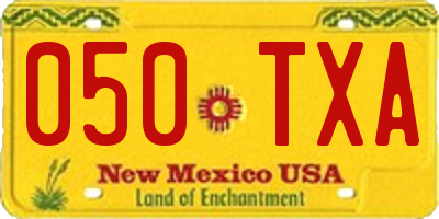 NM license plate 050TXA