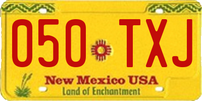 NM license plate 050TXJ