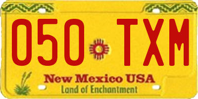 NM license plate 050TXM