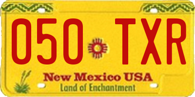 NM license plate 050TXR