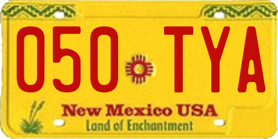 NM license plate 050TYA