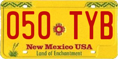 NM license plate 050TYB