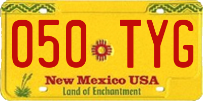 NM license plate 050TYG