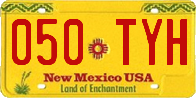 NM license plate 050TYH