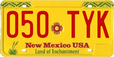 NM license plate 050TYK