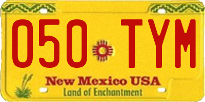 NM license plate 050TYM
