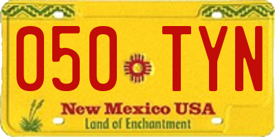 NM license plate 050TYN