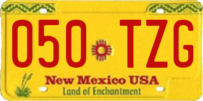NM license plate 050TZG