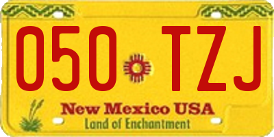 NM license plate 050TZJ