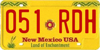 NM license plate 051RDH