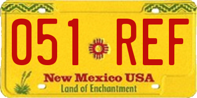 NM license plate 051REF