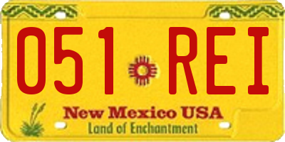 NM license plate 051REI