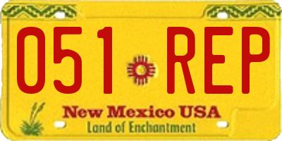 NM license plate 051REP