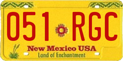 NM license plate 051RGC