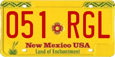 NM license plate 051RGL